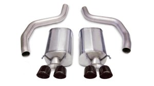 Chevrolet C6 Performance Exhaust - Rear - CORSA Performance - Sport Axle-Back Dual Rear Exit with Twin 4.0in. Black PVD Pro-Series Tips - Black - `06-`13 Chevrolet C6 Performance Exhaust - Rear - CORSA Performance - Sport Axle-Back Dual Rear Exit with Twin 4.0in. Black PVD Pro-Series Tips - Black - `06-`13